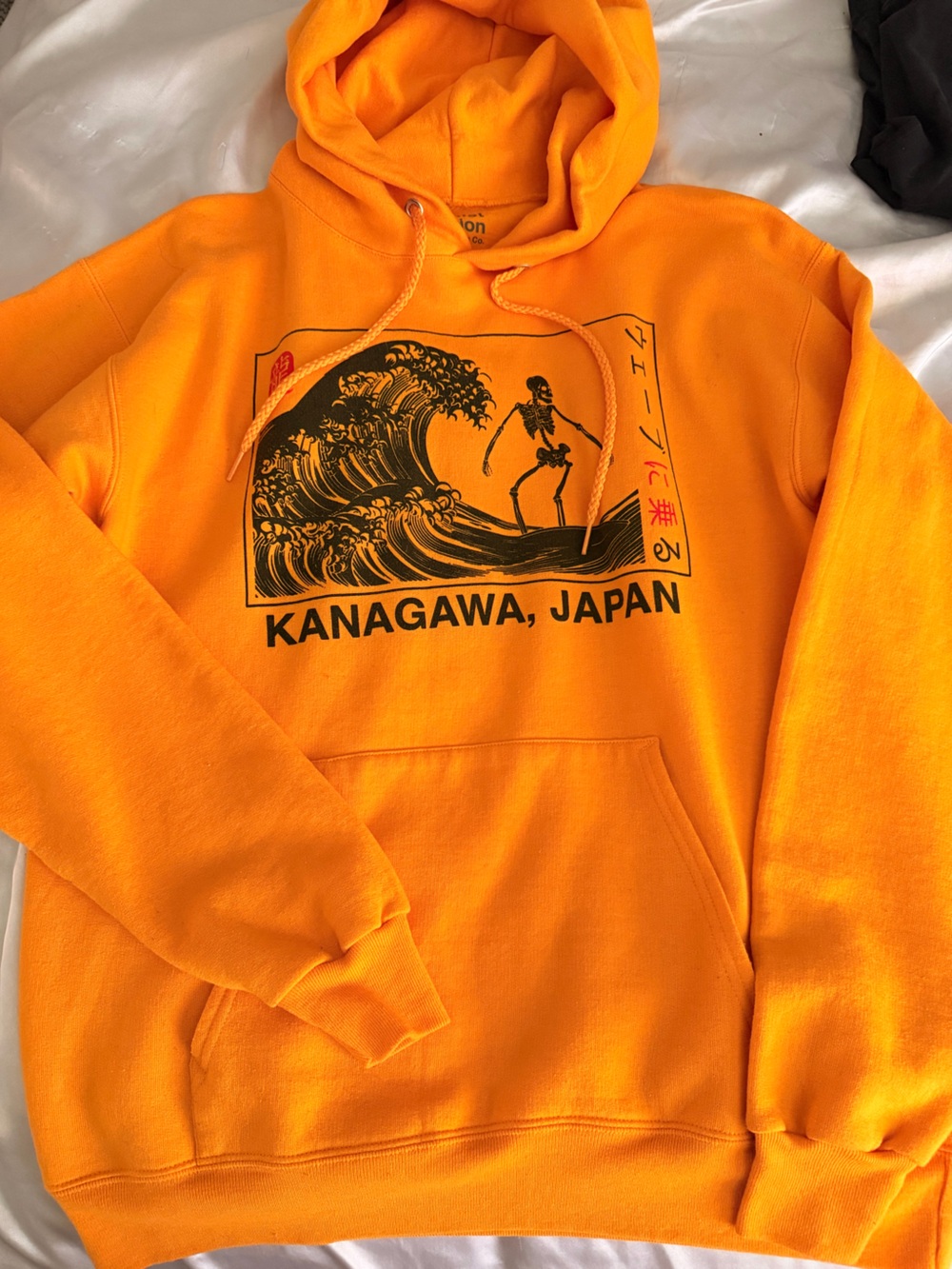Artist Union Clothing Co. Orange Pullover Hoodie with Blue Logo